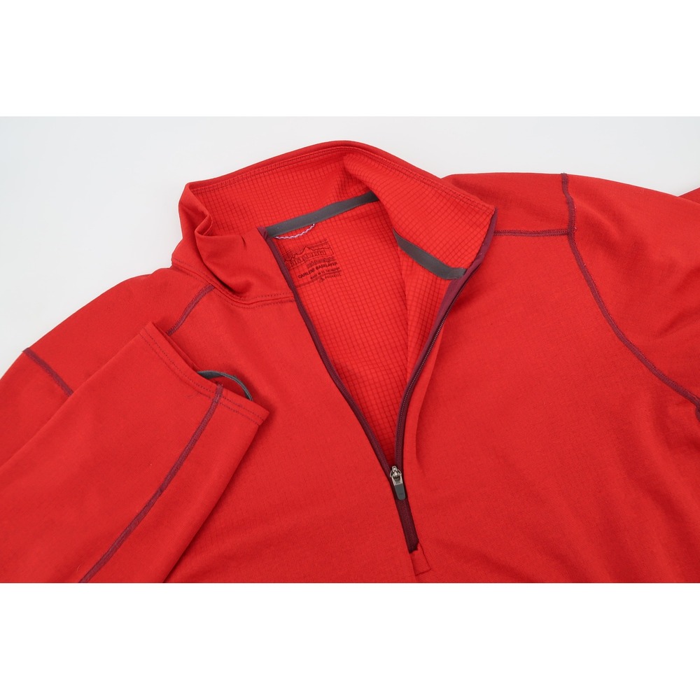 Patagonia Capilene Thermal Midweight Zip Neck Pullover Mens Medium Red 44445